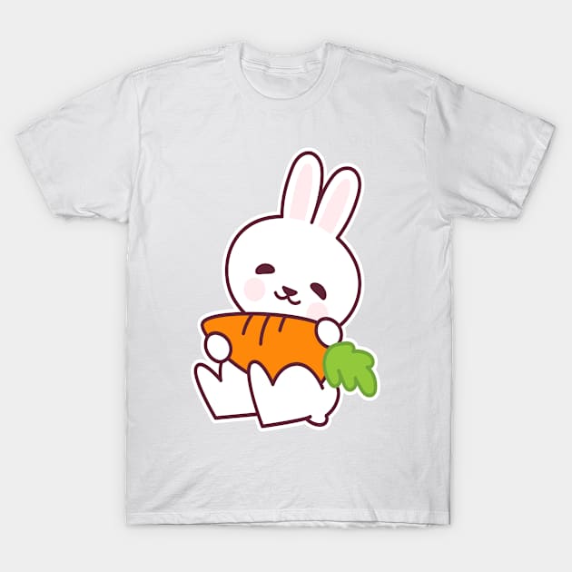 Bunny with Carrot T-Shirt by Hudkins